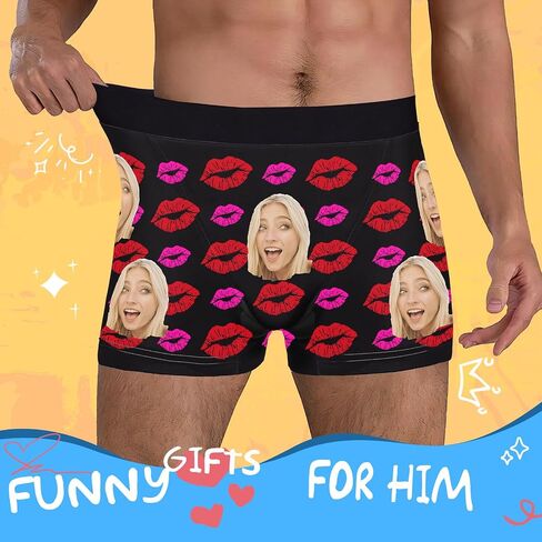 DPDP Personalized Boxers للرجال - ملاكمين مخصصين للوجه ، هدايا هفوة ، هدايا عيد الحب لصديقها in Saudi Arabia