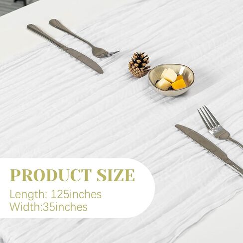 FUANGUI 6 Pack 35x120 Inches Sage Green Cheesecloth Table Runner 10Ft for Baby Shower Wedding Birthday Fall Decoration, Boho Gauze Fabric Rustic Sheer Romantic Cheese Cloth Table Runner in Kuwait