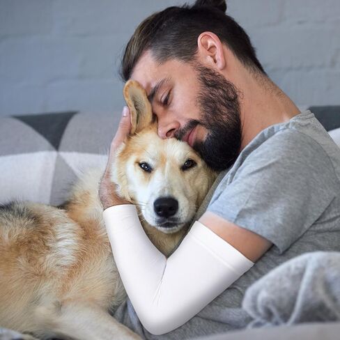 Panitay 6 Set Eczema Arm and Leg Sleeves Scratch Elastic Arm Sleeves Knee Wrap Eczema Arm Wrap for Itch Relief Sports in Kuwait