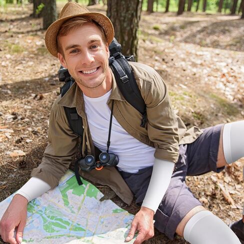 Panitay 6 Set Eczema Arm and Leg Sleeves Scratch Elastic Arm Sleeves Knee Wrap Eczema Arm Wrap for Itch Relief Sports in Kuwait