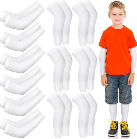 Panitay 6 Set Eczema Arm and Leg Sleeves Scratch Elastic Arm Sleeves Knee Wrap Eczema Arm Wrap for Itch Relief Sports in Saudi Arabia