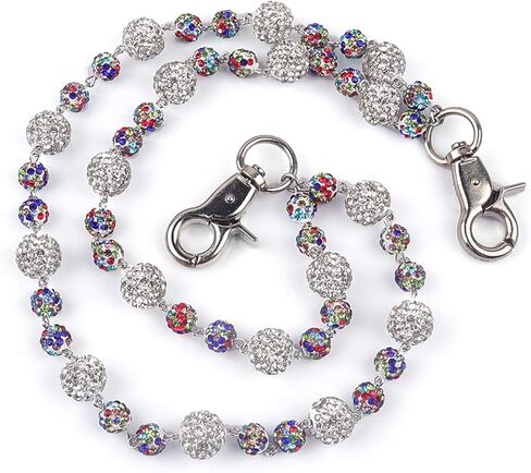 Sparkly Ceramic Beads Waist Chain Bohemian Shiny Bead Keychain Purse Jean Pants Chains for Men Women Accessories in Kuwait