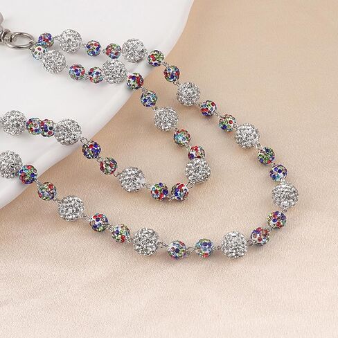 Sparkly Ceramic Beads Waist Chain Bohemian Shiny Bead Keychain Purse Jean Pants Chains for Men Women Accessories in Kuwait