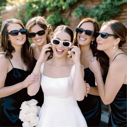 Bride's Babes Bachelorette نظارة شمسية ، نظارة شمسية وصيفه الشرف ، 10 حزمة مستطيلات. in Saudi Arabia