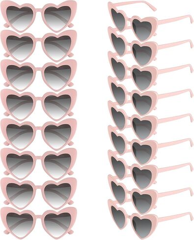 Morcheiong 8/16 PCS HEART على شكل قلب نظارة شمسية الجزء الأكبر من نظارات القلب العزوبية لحفلات الحفلات للنساء الزفاف الزفاف in Kuwait