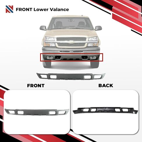 الوفير الأمامي السفلي فاليس هواء الانحراف ث/ثقب الضباب متوافق مع 2003-2007 Chevy Silverado Classic 1500 2500 3500 HD ، استبدال GM1092173 10367213 in Saudi Arabia