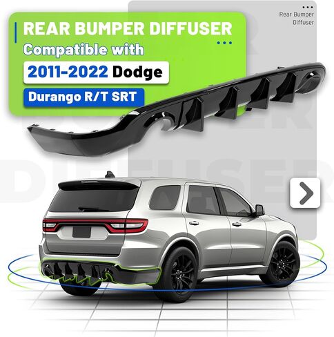 ناشر المصد الخلفي متوافق مع 2011-2022 دودج Durango R/T SRT الخلفي السفلي شفة الشفاه فالنس in Saudi Arabia