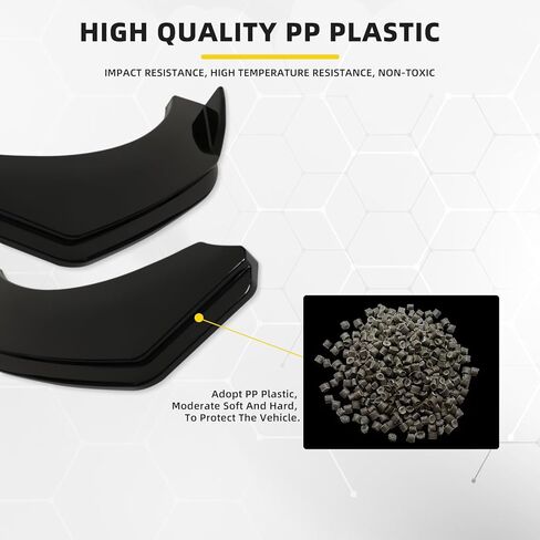 Universal Car 4 PCS Kit Front Bumper Lip Spoiler Splitter Front Bumper Lip Splitter Body Kit Compatible with Honda Civic Accord Toyota Corolla Hyundai Cadillac CTS Nissan Altima Ford Mazda in Kuwait