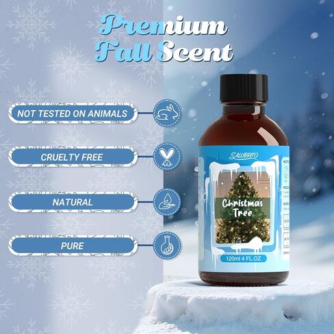 Salubrito Fall assental Oil 4 fl.oz (120ml) - زيت العطور الزهور للخريف ، زيت عطر قوي من الخريف المعطر للناشر ، والشمعة ، وصنع الصابون ، والتدليك in Kuwait