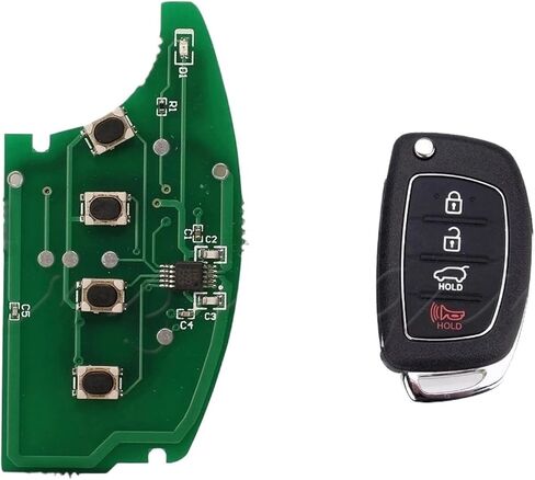 4 Buttons Flip Key Circuit Board 315/433Mhz Fit for IX35 IX25 IX45 Fit for Elantra Fit for Santa 2013-2017 in Saudi Arabia