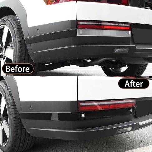 YOUTOOCAR 6PCS Rear Bumper Corner Trim Covers Compatible with Hyundai Santa Fe 2024-2025 Accessories (Glossy Black) in Saudi Arabia