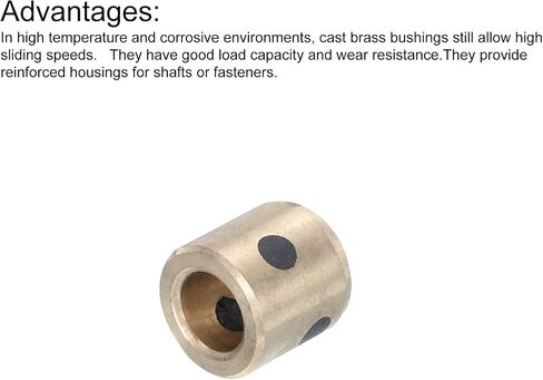 MECCANIXITY Sleeve Bearings 4mm/0.16" Bore,6mm/0.24" OD,12mm/0.47" Height,Wrapped Oilless Bushings Brass Graphite,JDB Oilless Graphite Lubricating Brass Bearing Bushing Sleeve Pack of 2 in Saudi Arabia
