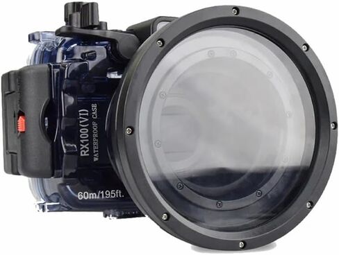 Sea frogs Waterproof Camera Housing Compatible with Olympus TG-6 | IPX8 60m/196ft Maximum Diving Depth Underwater Camera Case for Diving, Surfing, Rowing, Black in Kuwait