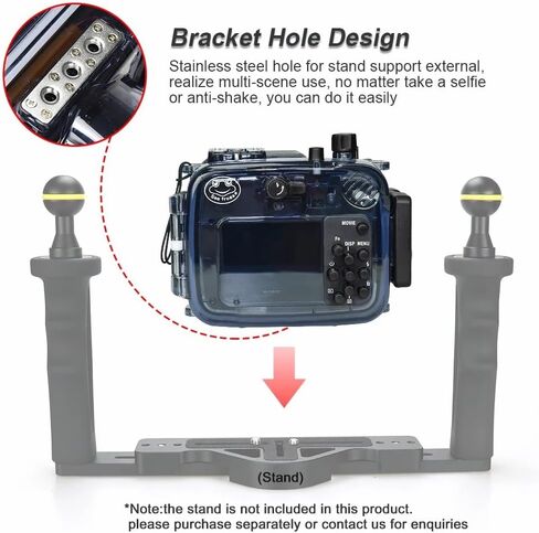 Sea frogs Waterproof Camera Housing Compatible with Olympus TG-6 | IPX8 60m/196ft Maximum Diving Depth Underwater Camera Case for Diving, Surfing, Rowing, Black in Kuwait