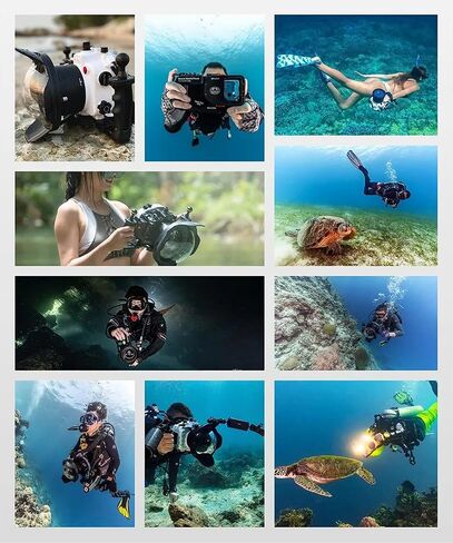 Sea frogs Waterproof Camera Housing Compatible with Olympus TG-6 | IPX8 60m/196ft Maximum Diving Depth Underwater Camera Case for Diving, Surfing, Rowing, Black in Kuwait