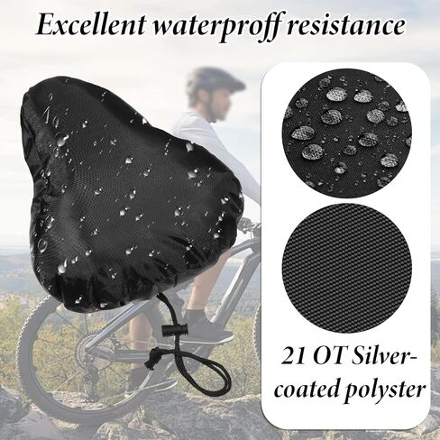 2 Pcs Bike Seat Cover Waterproof Sun Dust Bicycle Rain Protector Durable Washable Bike Seat Cushion Outdoor Protective Saddle Accessories for Women Men City Mountain in Saudi Arabia