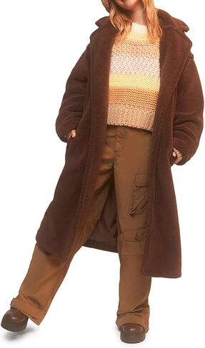 Forever 21 Women's Plush Drop-Sleeve Coat in Saudi Arabia