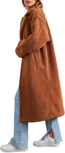 Forever 21 Women's Plush Drop-Sleeve Coat in Saudi Arabia
