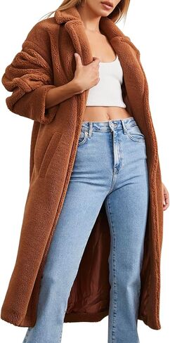 Forever 21 Women's Plush Drop-Sleeve Coat in Saudi Arabia