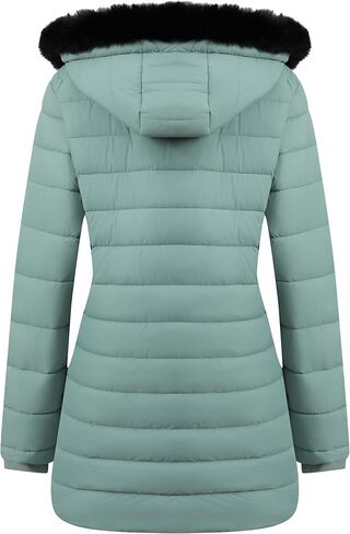 GOLDLADIES Women's Waterproof Long Down Jacket,Warm Winter Hooded Puffer Coat Thickened for Hiking Outdoor in Saudi Arabia