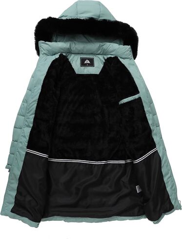 GOLDLADIES Women's Waterproof Long Down Jacket,Warm Winter Hooded Puffer Coat Thickened for Hiking Outdoor in Saudi Arabia