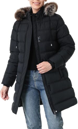Women's Winter Coat Waterproof Long Puffer Jacket with Detachable Hood in Saudi Arabia
