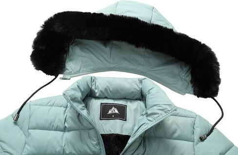 GOLDLADIES Women's Waterproof Long Down Jacket,Warm Winter Hooded Puffer Coat Thickened for Hiking Outdoor in Saudi Arabia