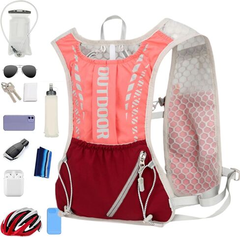 Running Vest,Running Bag for Phone - Reflective, Adjustable, Sports Gear for Gym Training Jogging Hiking Walking Night Cycling in Saudi Arabia