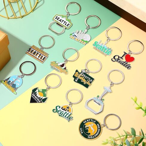 24 PCS Seattle Keychains Bottle Bother Bulk Seattle Washington Travel Homeir in Saudi Arabia
