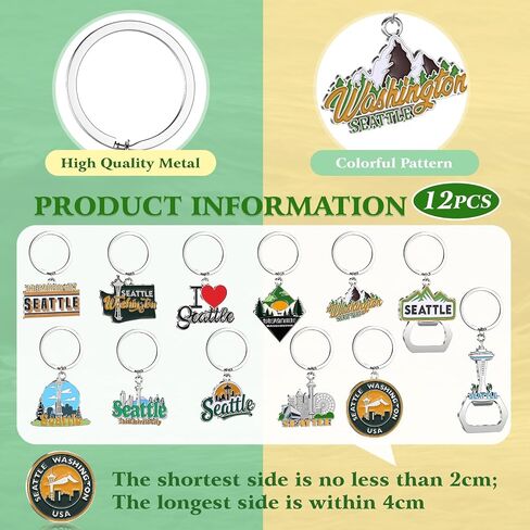 24 PCS Seattle Keychains Bottle Bother Bulk Seattle Washington Travel Homeir in Saudi Arabia