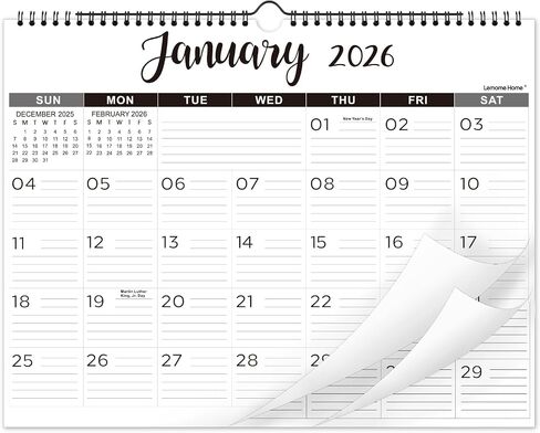 تقويم 2024 - يناير - ديسمبر 2024 تقويم حائط، 12 تقويمًا شهريًا، 14.6 بوصة × 11.5 بوصة، تقويم حائط مع رباط مزدوج السلك، خطاف تعليق، ورق سميك in Saudi Arabia