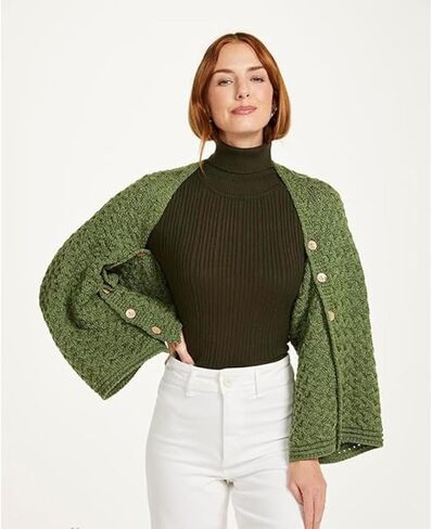 Aran Woollen Mills Supersoft Merino Wool Buttoned Irish Cape/Poncho in Kuwait
