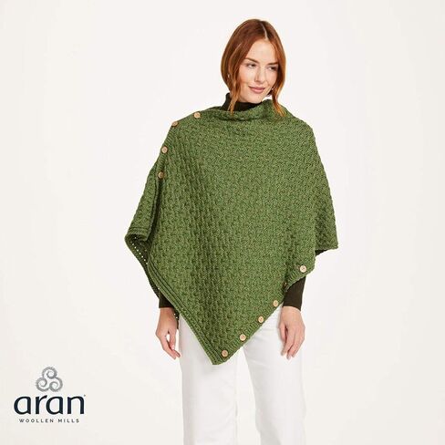 Aran Woollen Mills Supersoft Merino Wool Buttoned Irish Cape/Poncho in Kuwait