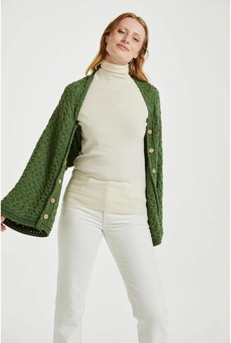 Aran Woollen Mills Supersoft Merino Wool Buttoned Irish Cape/Poncho in Kuwait