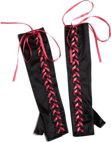 Seven Til Midnight Women's Lace-Up Gloves, Black, One Size in Saudi Arabia