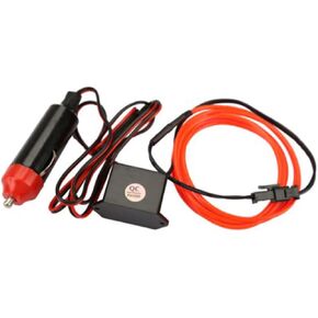 GANAZONO Car Interior LED El Wire Light Neon Glow Rope Tube Energy Saving Ambience Lighting Red Strip for Auto Decoration and Styling in Kuwait