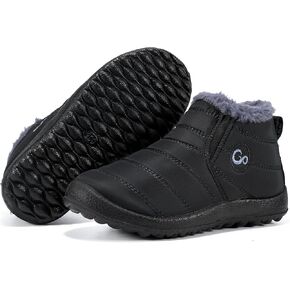 Boys Girls Winter Snow Boots: الفراء الدافئ تصطف على حذاء طفل رضيع in Kuwait