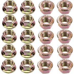 20pcs عادم شفة الصواميل M10-1.25-متوافق مع هوندا أكورد/سيفيك/أوديسي ، أكورا ، تويوتا-قفل تدور مسنن يحل محل 90212-SA5-003 in Kuwait