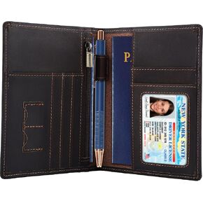 STAR VISTA Phoenix Leather Passport Holder, Calfskin Leather Travel Wallet - RFID Blocking, ID Window, Zipper Pocket, Pen & Notebook Included, AirTag Holder, Pale Pink in Saudi Arabia