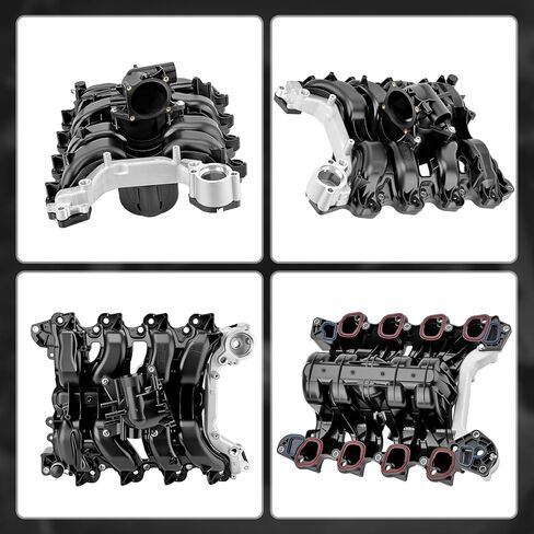 615-375 Engine Upper Intake Manifold with Gasket ＆ Thermostat Kit Compatible with Ford 2007 2008 E-150 E-250 F-150 Lobo V8 4.6L Replace# 615375 7L3Z-9424-F 7L3Z9424F 019495456162 in Kuwait