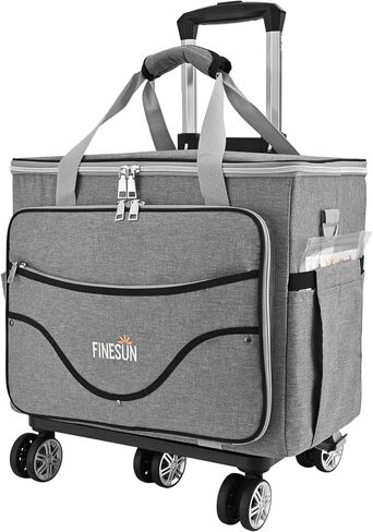 Rolling Tote Bag for Women Teacher Bag Rolling Cart Briefcase with Wheels Carry on Wheeled Bag for Work,Office,Craft Black in Saudi Arabia