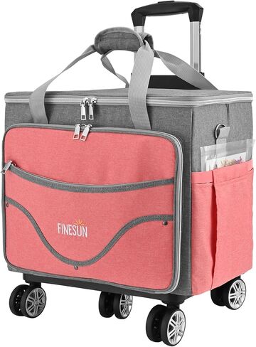 Rolling Tote Bag for Women Teacher Bag Rolling Cart Briefcase with Wheels Carry on Wheeled Bag for Work,Office,Craft Black in Saudi Arabia