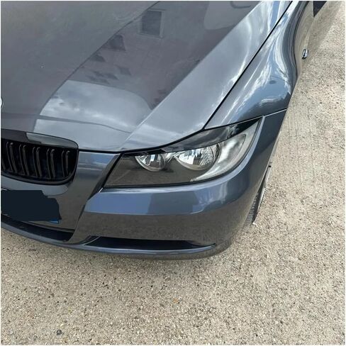 Car Headlight Eyebrows ABS Gloss Black Headlight Eyebrows Eyelid Fit for BMW 3 Series E90 E91 2005 2006 2007 2008 2009 2010 2011 Sedan Headlight Eyebrows Lid in Saudi Arabia