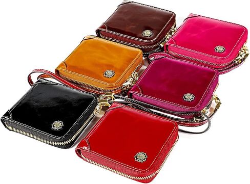 Women's RFID Blocking Genuine Leather Zip Around Wallet with Wristlet Credit Card Holder Clutch Purse (Black) in Saudi Arabia