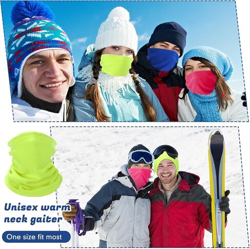 Handepo 20 Pcs Winter Fleece Neck Warmer Gaiter Windproof Scarf Mask Cover with Drawstring in Saudi Arabia