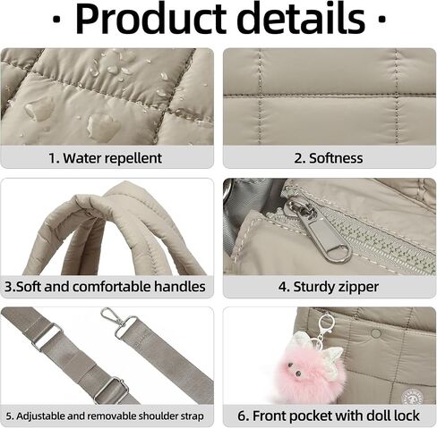 Mini Puffer Bag for Women Quilted Small Crossbody Purse Lightweight Puffy Shoulder Handbag with Adjustable Strap in Saudi Arabia