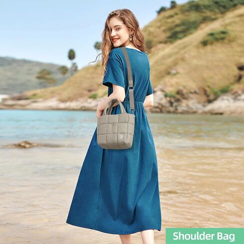 Mini Puffer Bag for Women Quilted Small Crossbody Purse Lightweight Puffy Shoulder Handbag with Adjustable Strap in Saudi Arabia