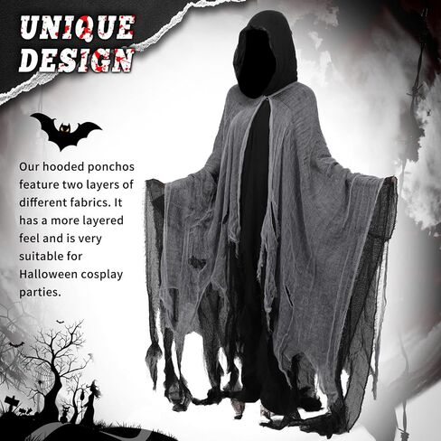 هالوين مقنعين عباءة مخيفة شبح شبح مزخرف رداء معالج القرون الوسطى موت كيب تأثيري للبالغين الرجال النساء in Kuwait