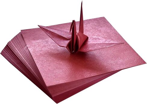 100 Origami Paper Sheets Paper Pack Silver Foil Flower Pattern 3x3 inches Paper Squares for Folding paper, paper craft, Origami cranes, Origami Decoration, Scrapbook Paper in Kuwait