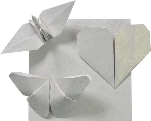 100 Origami Paper Sheets Paper Pack Silver Foil Flower Pattern 3x3 inches Paper Squares for Folding paper, paper craft, Origami cranes, Origami Decoration, Scrapbook Paper in Kuwait